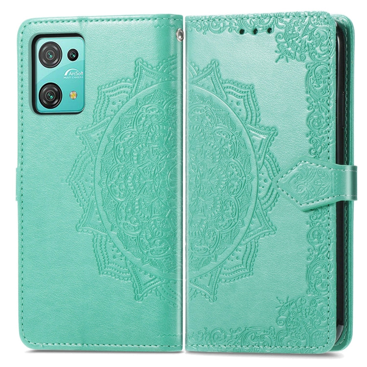 For Blackview C30 Mandala Flower Embossed Leather Phone Case(Green) - More Brand by PMC Jewellery | Online Shopping South Africa | PMC Jewellery