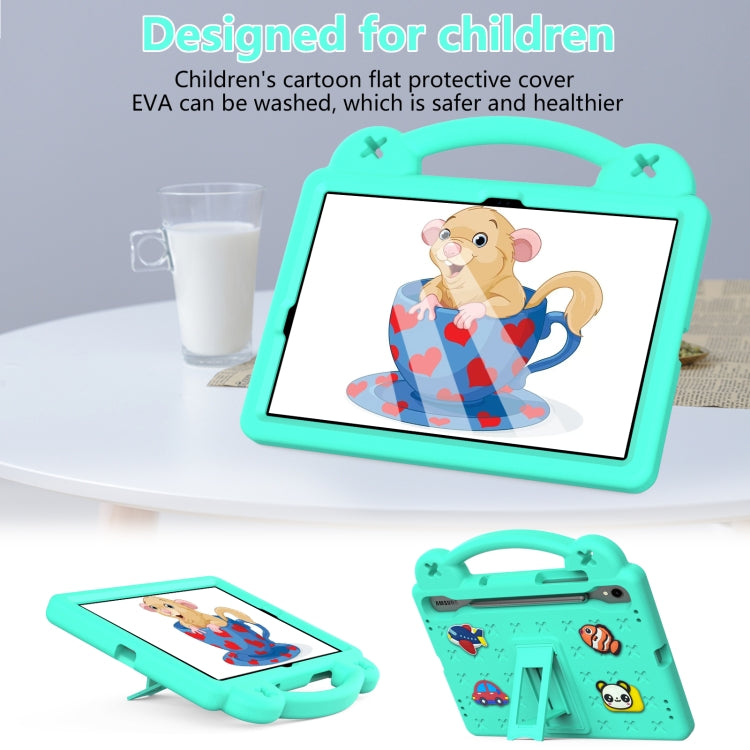 For Samsung Galaxy Tab S9 X710/X716B Handle Kickstand Children EVA Shockproof Tablet Case(Mint Green) - Galaxy Tab S9 Cases by PMC Jewellery | Online Shopping South Africa | PMC Jewellery | Buy Now Pay Later Mobicred