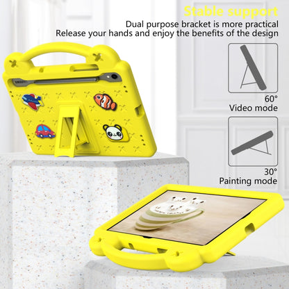 For Samsung Galaxy Tab S9 FE / X510N Handle Kickstand Children EVA Shockproof Tablet Case(Yellow) - Galaxy Tab S9 FE by PMC Jewellery | Online Shopping South Africa | PMC Jewellery | Buy Now Pay Later Mobicred