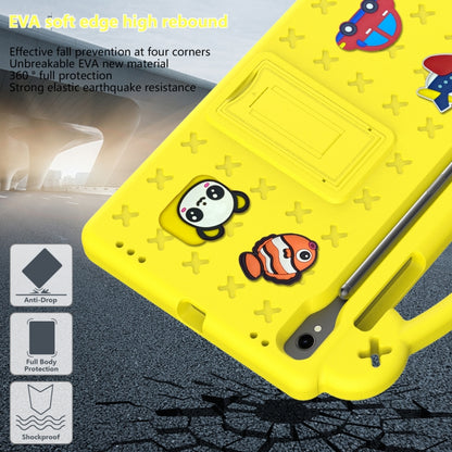 For Samsung Galaxy Tab S9 FE / X510N Handle Kickstand Children EVA Shockproof Tablet Case(Yellow) - Galaxy Tab S9 FE by PMC Jewellery | Online Shopping South Africa | PMC Jewellery | Buy Now Pay Later Mobicred