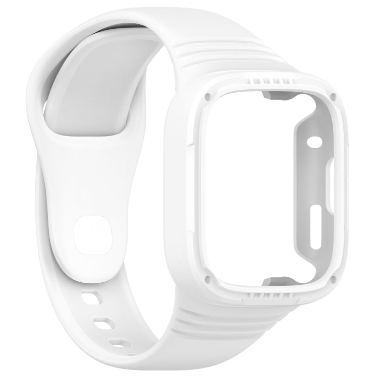 For Redmi Watch 3 Integrated Fully Enclosed Silicone Watch Band(White) - Watch Bands by PMC TechLife | Online Shopping South Africa | PMC TechLife | Buy Now Pay Later Mobicred