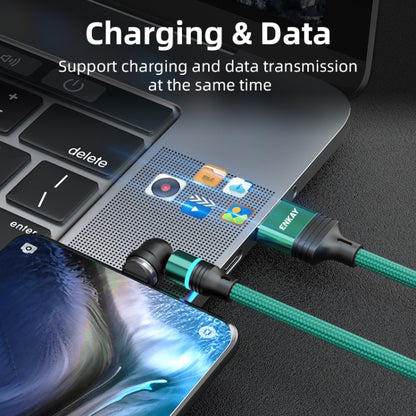 ENKAY 3 in 1 3A USB to Type-C / 8 Pin / Micro USB Magnetic 540 Degrees Rotating Fast Charging Cable, Length:1m(Purplele) - Charging Cable & Head by ENKAY | Online Shopping South Africa | PMC Jewellery | Buy Now Pay Later Mobicred