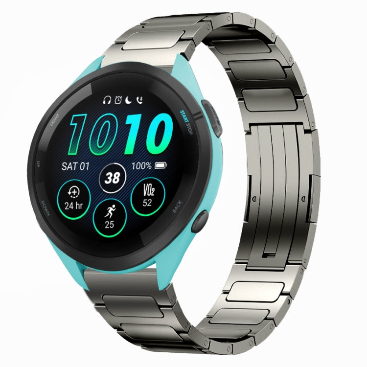 For Garmin Forerunner 265 22mm I-Shaped Titanium Alloy Watch Band(Grey) - Watch Bands by PMC TechLife | Online Shopping South Africa | PMC TechLife