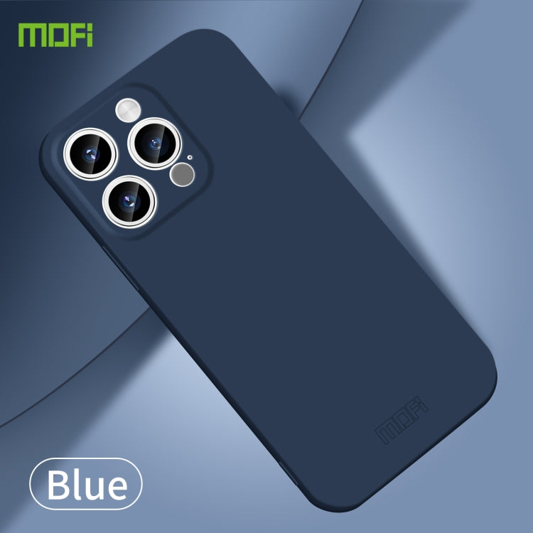 For iPhone 15 Pro MOFI Qin Series Skin Feel All-inclusive Silicone Phone Case(Blue) - iPhone 15 Pro Cases by MOFI | Online Shopping South Africa | PMC Jewellery