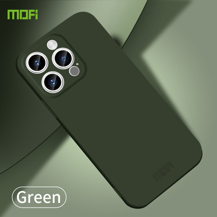 For iPhone 15 Pro MOFI Qin Series Skin Feel All-inclusive Silicone Phone Case(Green) - iPhone 15 Pro Cases by MOFI | Online Shopping South Africa | PMC Jewellery