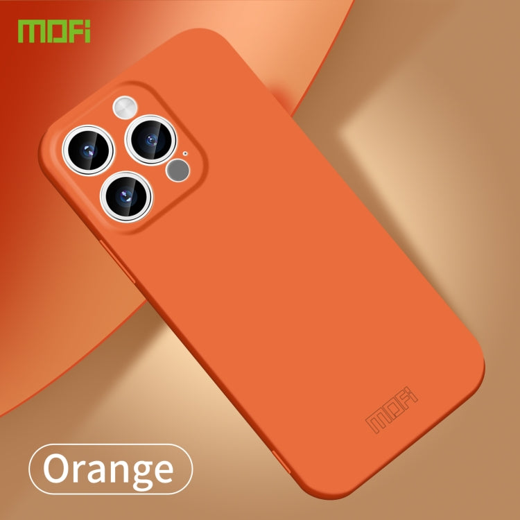 For iPhone 15 Pro MOFI Qin Series Skin Feel All-inclusive Silicone Phone Case(Orange) - iPhone 15 Pro Cases by MOFI | Online Shopping South Africa | PMC Jewellery