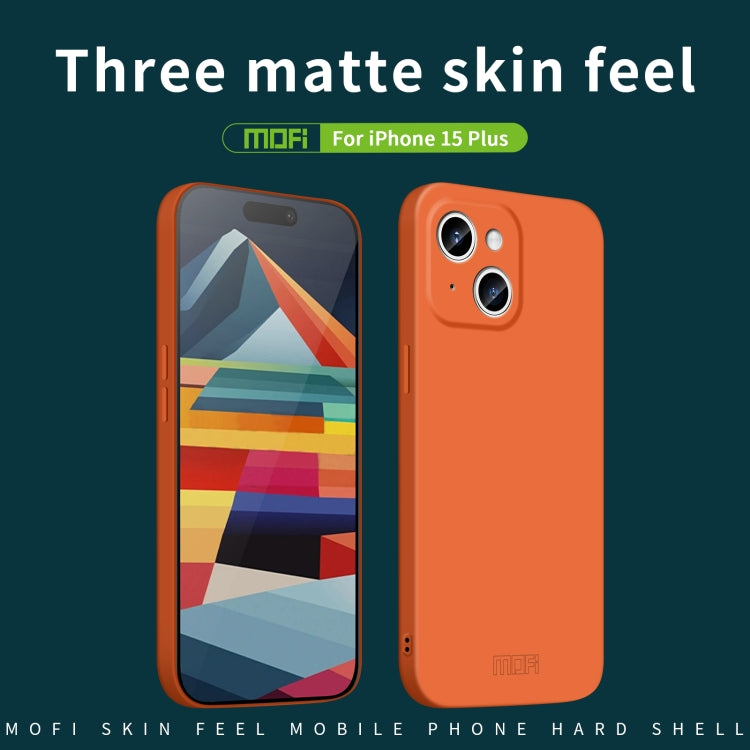 For iPhone 15 Plus MOFI Qin Series Skin Feel All-inclusive Silicone Phone Case(Black) - iPhone 15 Plus Cases by MOFI | Online Shopping South Africa | PMC Jewellery