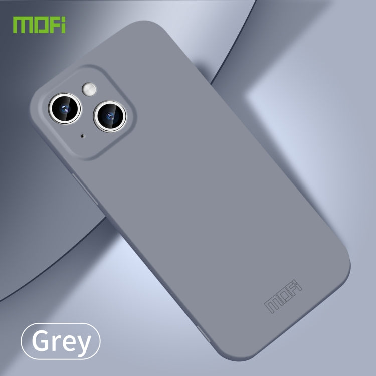 For iPhone 15 Plus MOFI Qin Series Skin Feel All-inclusive Silicone Phone Case(Gray) - iPhone 15 Plus Cases by MOFI | Online Shopping South Africa | PMC Jewellery