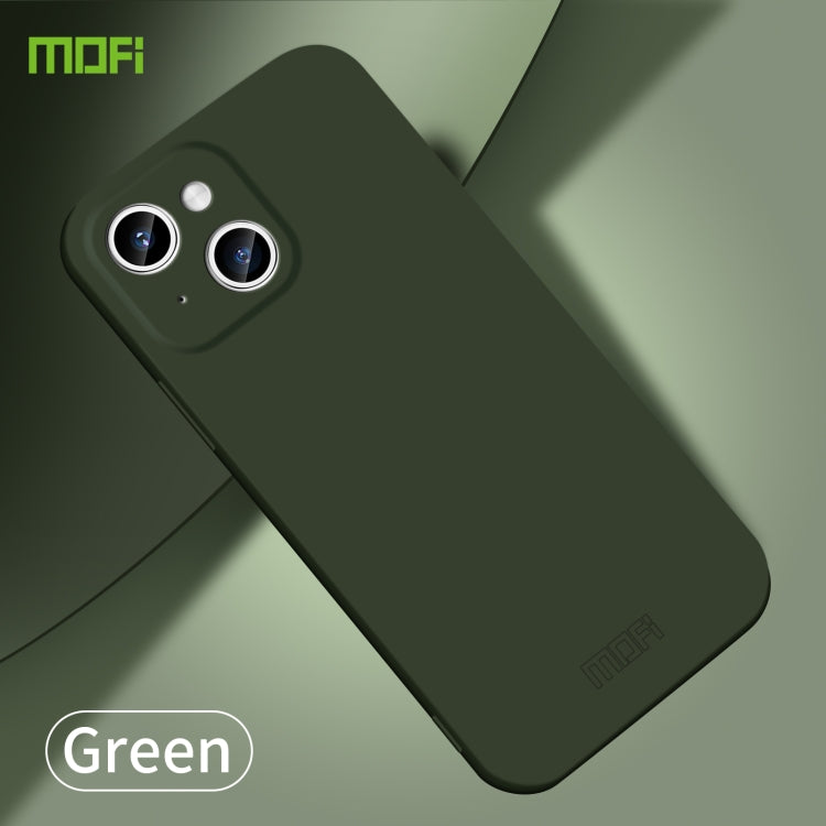 For iPhone 15 Plus MOFI Qin Series Skin Feel All-inclusive Silicone Phone Case(Green) - iPhone 15 Plus Cases by MOFI | Online Shopping South Africa | PMC Jewellery