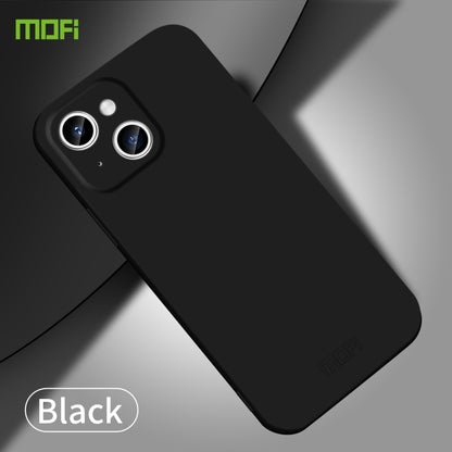 For iPhone 15 MOFI Qin Series Skin Feel All-inclusive Silicone Phone Case(Black) - iPhone 15 Cases by MOFI | Online Shopping South Africa | PMC Jewellery