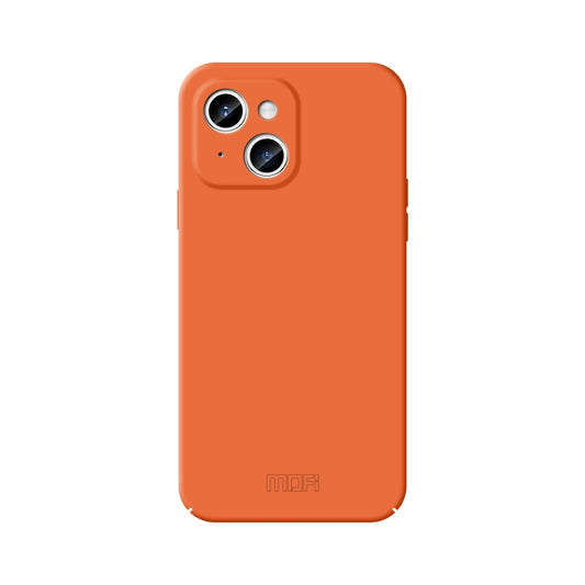 For iPhone 15 MOFI Qin Series Skin Feel All-inclusive Silicone Phone Case(Orange) - iPhone 15 Cases by MOFI | Online Shopping South Africa | PMC Jewellery