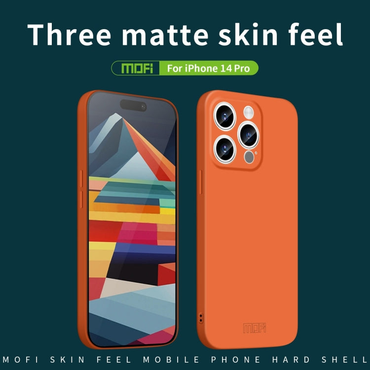 For iPhone 14 Pro MOFI Qin Series Skin Feel All-inclusive PC Phone Case(Green) - iPhone 14 Pro Cases by MOFI | Online Shopping South Africa | PMC Jewellery