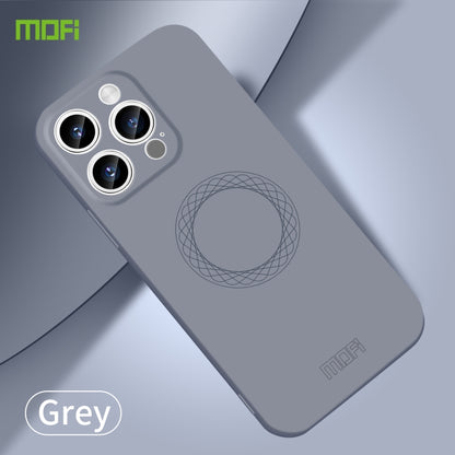 For iPhone 15 Pro MOFI Qin Series Magsafe Skin Feel All-inclusive Silicone Phone Case(Gray) - iPhone 15 Pro Cases by MOFI | Online Shopping South Africa | PMC Jewellery