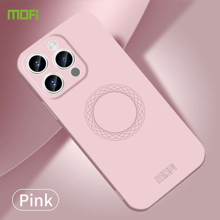 For iPhone 15 Pro MOFI Qin Series Magsafe Skin Feel All-inclusive Silicone Phone Case(Pink) - iPhone 15 Pro Cases by MOFI | Online Shopping South Africa | PMC Jewellery