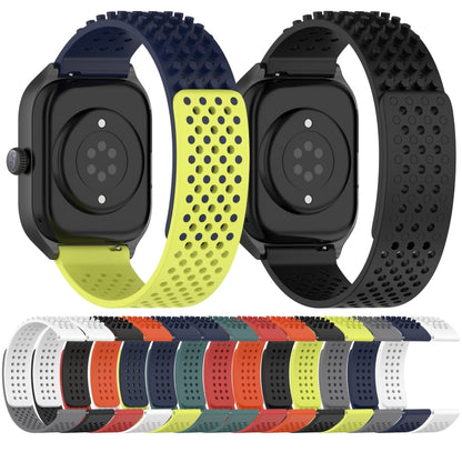 For Garmin Vivomove Sport 20mm Holes Breathable 3D Dots Silicone Watch Band(Olive Green) - Watch Bands by PMC Jewellery | Online Shopping South Africa | PMC Jewellery