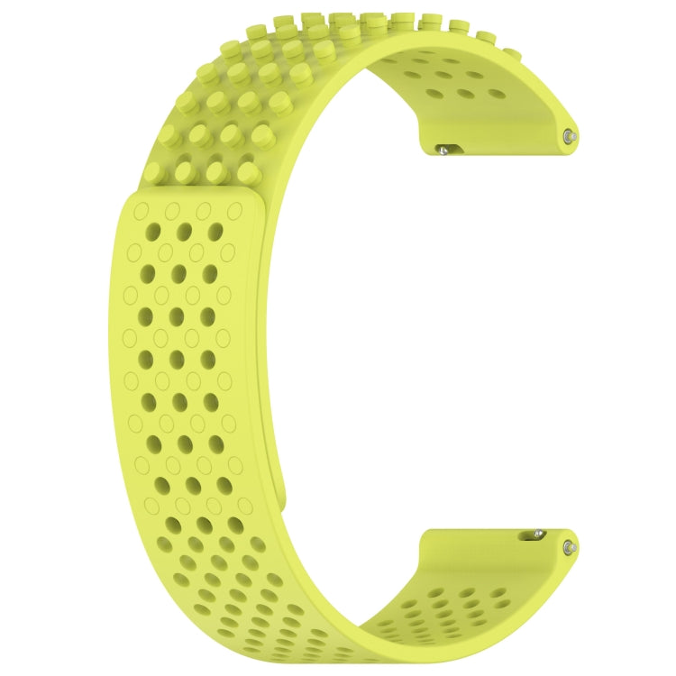 For Xiaomi Watch S1 Active 22mm Holes Breathable 3D Dots Silicone Watch Band(Lime Green) - Watch Bands by PMC Jewellery | Online Shopping South Africa | PMC Jewellery