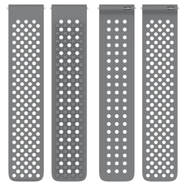 For Xiaomi Watch S2 42mm 22mm Holes Breathable 3D Dots Silicone Watch Band(White+Black) - Watch Bands by PMC Jewellery | Online Shopping South Africa | PMC Jewellery