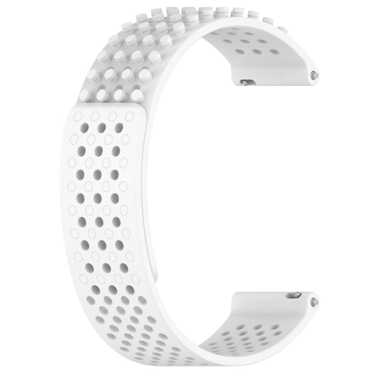 For Amazfit GTR 3 22mm Holes Breathable 3D Dots Silicone Watch Band(White) - Watch Bands by PMC Jewellery | Online Shopping South Africa | PMC Jewellery