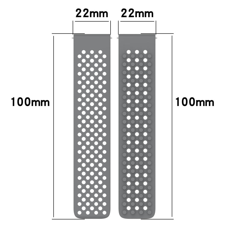 For Garmin Venu 3 22mm Holes Breathable 3D Dots Silicone Watch Band(Black+Red) - Watch Bands by PMC Jewellery | Online Shopping South Africa | PMC Jewellery