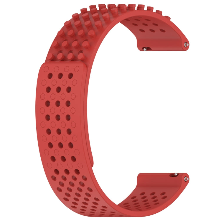 For Samsung Galaxy Watch3 45mm 22mm Holes Breathable 3D Dots Silicone Watch Band(Red) - Watch Bands by PMC Jewellery | Online Shopping South Africa | PMC Jewellery