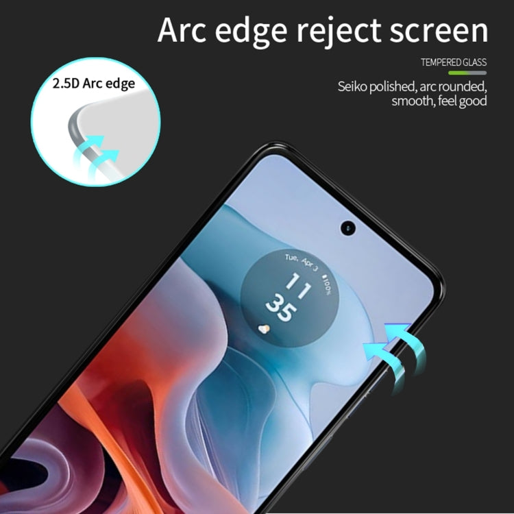 For Motorola Moto G34 MOFI 9H 2.5D Full Screen Tempered Glass Film(Black) - Motorola Tempered Glass by MOFI | Online Shopping South Africa | PMC Jewellery