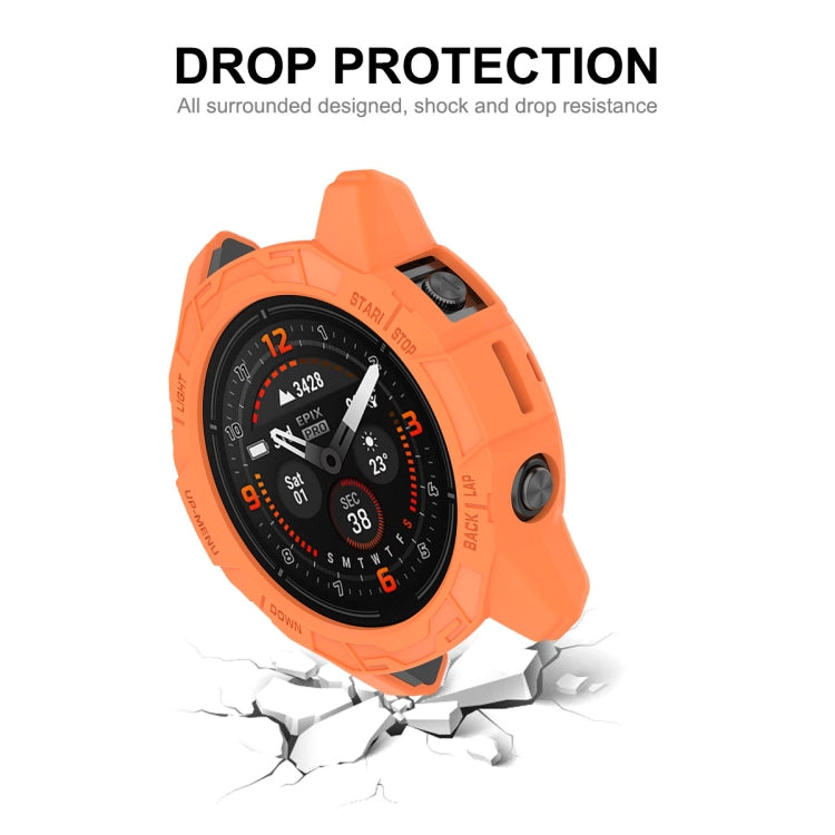 For Garmin Epix Pro 47mm / Fenix 7 / 7 Pro ENKAY Hat-Prince TPU Armor Designed Watch Protective Case(Dark Blue) - Watch Cases by ENKAY | Online Shopping South Africa | PMC Jewellery