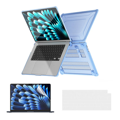 For MacBook Air 15.3 A2941 ENKAY Hat-Prince 3 in 1 Protective Bracket Case Cover Hard Shell with TPU Keyboard Film / PET Screen Protector, Version:US(Light Blue) - MacBook Air Cases by ENKAY | Online Shopping South Africa | PMC Jewellery | Buy Now Pay Later Mobicred