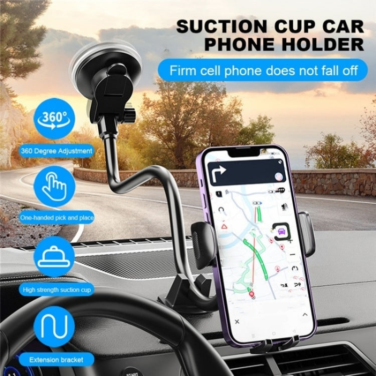 X034 Universal Truck Bus Dashboard Flexible Adjustable Windshield Suction Cup Car Phone Holder(Green) - Car Holders by PMC Jewellery | Online Shopping South Africa | PMC Jewellery | Buy Now Pay Later Mobicred