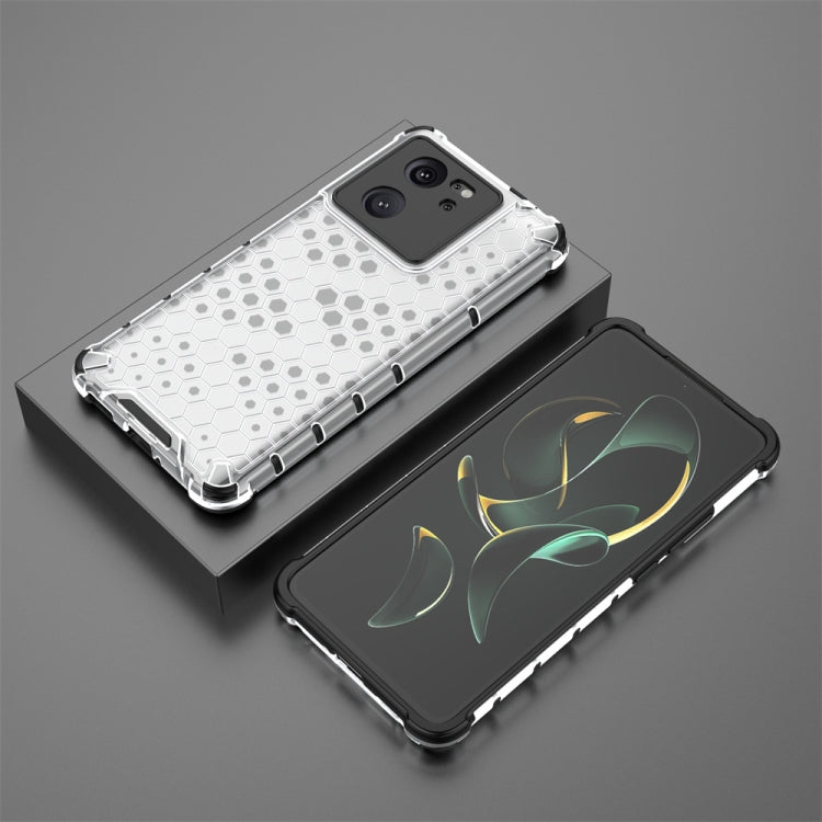 For Xiaomi 13T Shockproof Honeycomb Phone Case(White) - Xiaomi Cases by PMC Jewellery | Online Shopping South Africa | PMC Jewellery | Buy Now Pay Later Mobicred