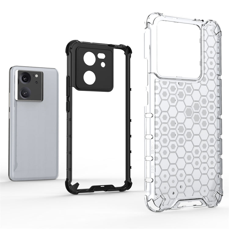 For Xiaomi 13T Pro Shockproof Honeycomb Phone Case(Black) - Xiaomi Cases by PMC TechLife | Online Shopping South Africa | PMC TechLife | Buy Now Pay Later Mobicred