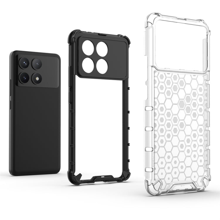 For Redmi K70 Shockproof Honeycomb Phone Case(Blue) - Xiaomi Cases by PMC TechLife | Online Shopping South Africa | PMC TechLife | Buy Now Pay Later Mobicred