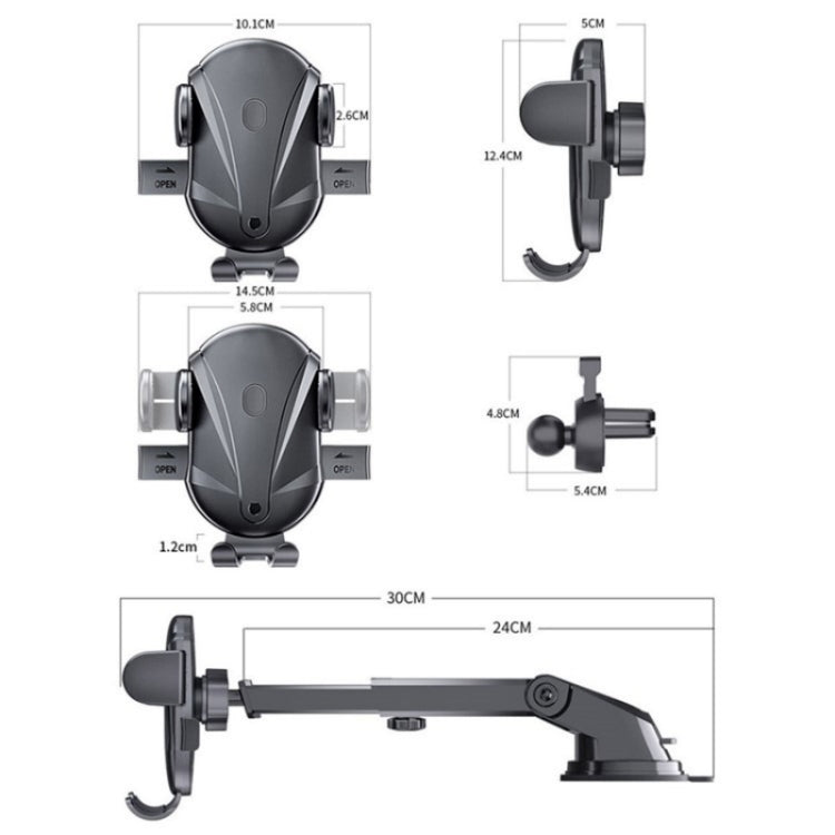 D-43+128+120 Multi-functional Car Air Vent Dashboard Telescopic Suction Cell Phone Mount - free shipping - PMC TechLife - Order now!
