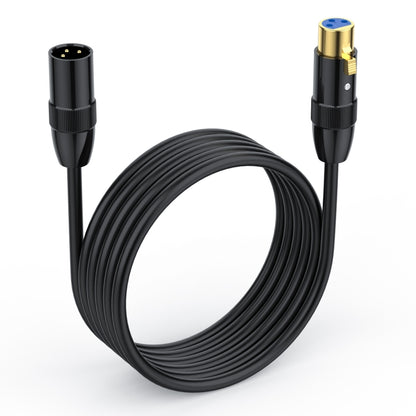 JUNSUNMAY XLR Male to Female Mic Cord 3 Pin Audio Cable Balanced Shielded Cable, Length:0.5m - Microphone Audio Cable & Connector by JUNSUNMAY | Online Shopping South Africa | PMC Jewellery | Buy Now Pay Later Mobicred