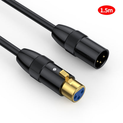 JUNSUNMAY XLR Male to Female Mic Cord 3 Pin Audio Cable Balanced Shielded Cable, Length:1.5m - Microphone Audio Cable & Connector by JUNSUNMAY | Online Shopping South Africa | PMC Jewellery | Buy Now Pay Later Mobicred