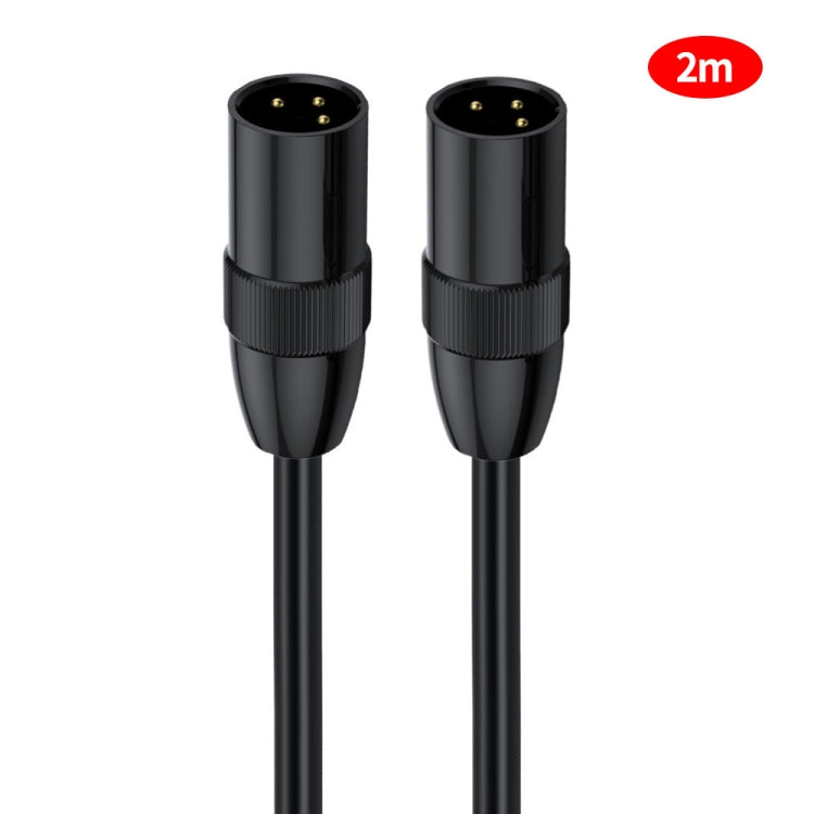 JUNSUNMAY XLR Male to Male Mic Cord 3 Pin Audio Cable Balanced Shielded Cable, Length:2m - Microphone Audio Cable & Connector by JUNSUNMAY | Online Shopping South Africa | PMC Jewellery | Buy Now Pay Later Mobicred