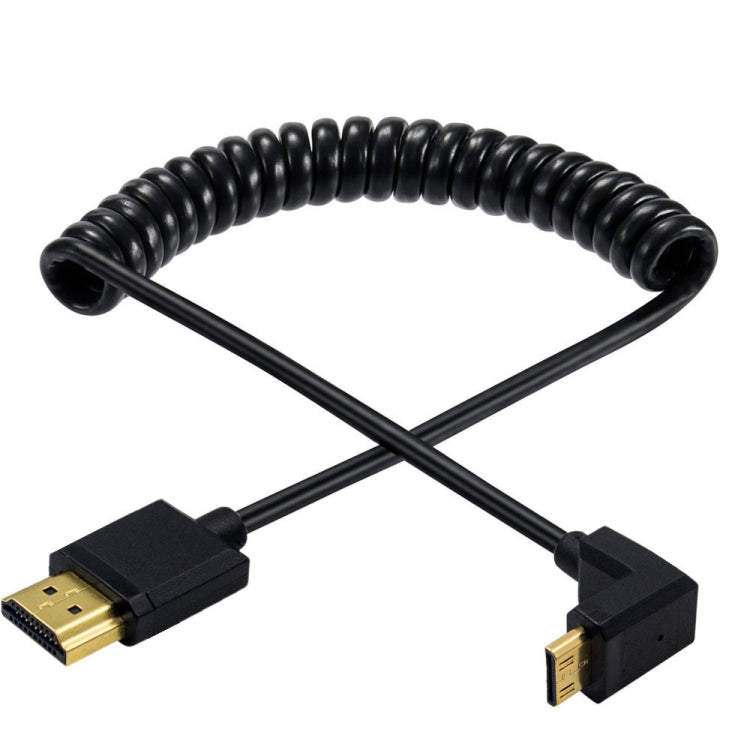 JUNSUNMAY 4K 60Hz Mini HDMI Male to HDMI 2.0V Male Spring Cable, Length:1.8m(Straight) - Cable by JUNSUNMAY | Online Shopping South Africa | PMC Jewellery | Buy Now Pay Later Mobicred