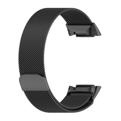 For Fitbit Charge 6 Milan Magnetic Metal Steel Mesh Watch Band(Black) - Watch Bands by PMC Jewellery | Online Shopping South Africa | PMC Jewellery | Buy Now Pay Later Mobicred