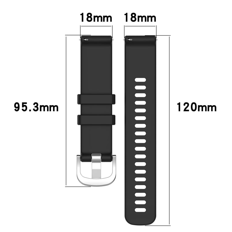 For Garmin Vivoactive 4S Liquid Glossy Silver Buckle Silicone Watch Band(Orange) - free shipping - PMC TechLife - Order now!