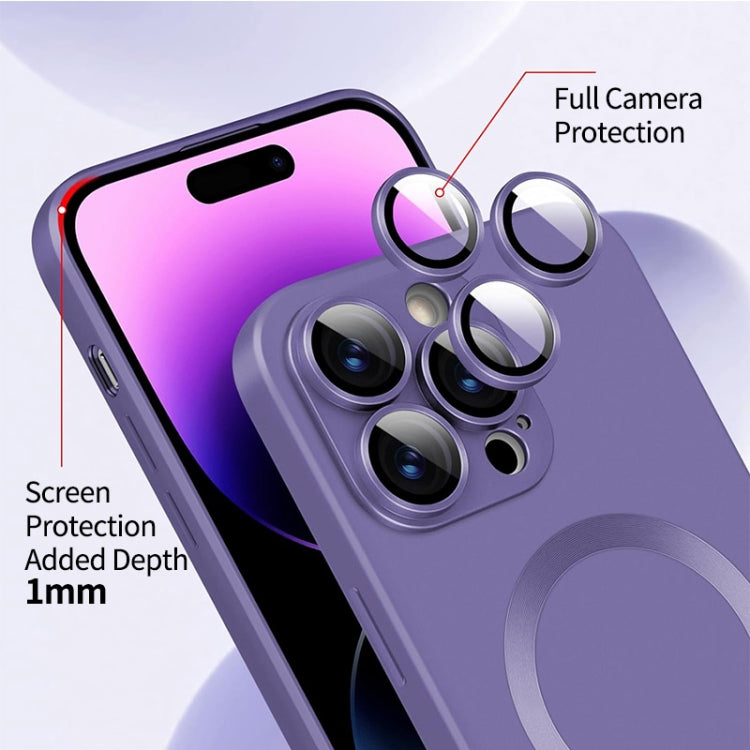 For iPhone 16 Plus ENKAY MagSafe Matte TPU Phone Case with Lens Film(Silver) - iPhone 16 Plus Cases by ENKAY | Online Shopping South Africa | PMC Jewellery | Buy Now Pay Later Mobicred