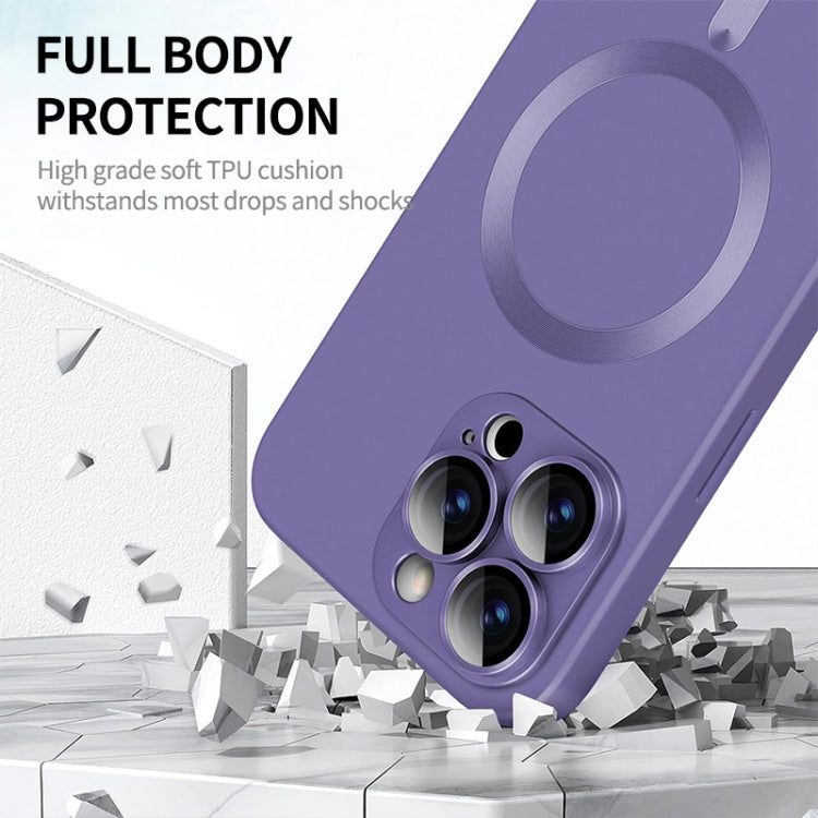 For iPhone 15 Pro ENKAY MagSafe Matte TPU Phone Case with Lens Film(Green) - iPhone 15 Pro Cases by ENKAY | Online Shopping South Africa | PMC TechLife