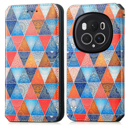 For Honor Magic6 Pro CaseNeo Colorful Magnetic Leather Phone Case(Rhombus Mandala) - Honor Cases by PMC Jewellery | Online Shopping South Africa | PMC Jewellery | Buy Now Pay Later Mobicred