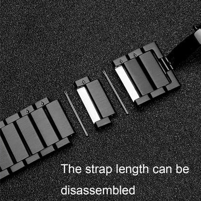 For Garmin Vivoactive 4S One Bead Butterfly Buckle Stainless Steel Metal Watch Band(Gray) - Watch Bands by PMC Jewellery | Online Shopping South Africa | PMC Jewellery