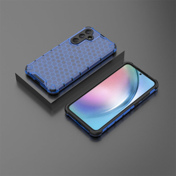 For Samsung Galaxy A55 Shockproof Honeycomb Phone Case(Blue) - Galaxy Phone Cases by PMC Jewellery | Online Shopping South Africa | PMC Jewellery