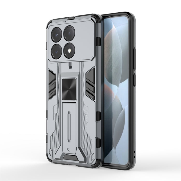 For Redmi K70E Supersonic Armor PC Hybrid TPU Phone Case(Grey) - K70E Cases by PMC Jewellery | Online Shopping South Africa | PMC Jewellery | Buy Now Pay Later Mobicred