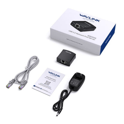 WAVLINK NU72P11 100Mbps Network Print Server USB 2.0 Network Printer Power Adapter(EU Plug) - Printer Accessories by WAVLINK | Online Shopping South Africa | PMC Jewellery