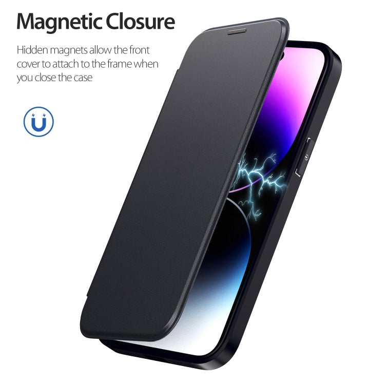 For iPhone 14 Pro MagSafe RFID Blocking Adsorption Flip Leather Phone Case(Purple) - iPhone 14 Pro Cases by PMC TechLife | Online Shopping South Africa | PMC TechLife