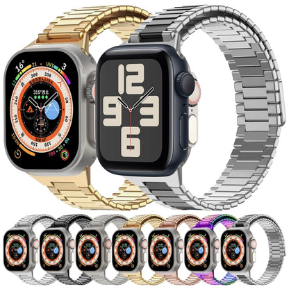 For Apple Watch SE 2023 40mm Bamboo Magnetic Stainless Steel Metal Watch Strap(Black) - Watch Bands by PMC Jewellery | Online Shopping South Africa | PMC Jewellery