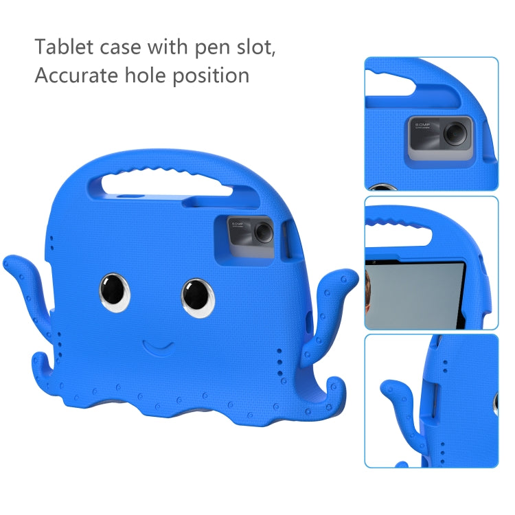 For Samsung Galaxy Tab S9 / S9 FE / S7 / S8 Octopus Style EVA Hybrid PC Shockproof Tablet Case with Strap(Blue) - Galaxy Tab S9 Cases by PMC Jewellery | Online Shopping South Africa | PMC Jewellery | Buy Now Pay Later Mobicred