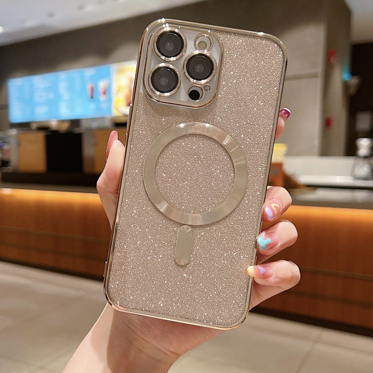 For iPhone 16 Pro Glitter Electroplating MagSafe TPU Phone Case(Gold) - iPhone 16 Pro Cases by PMC TechLife | Online Shopping South Africa | PMC TechLife | Buy Now Pay Later Mobicred
