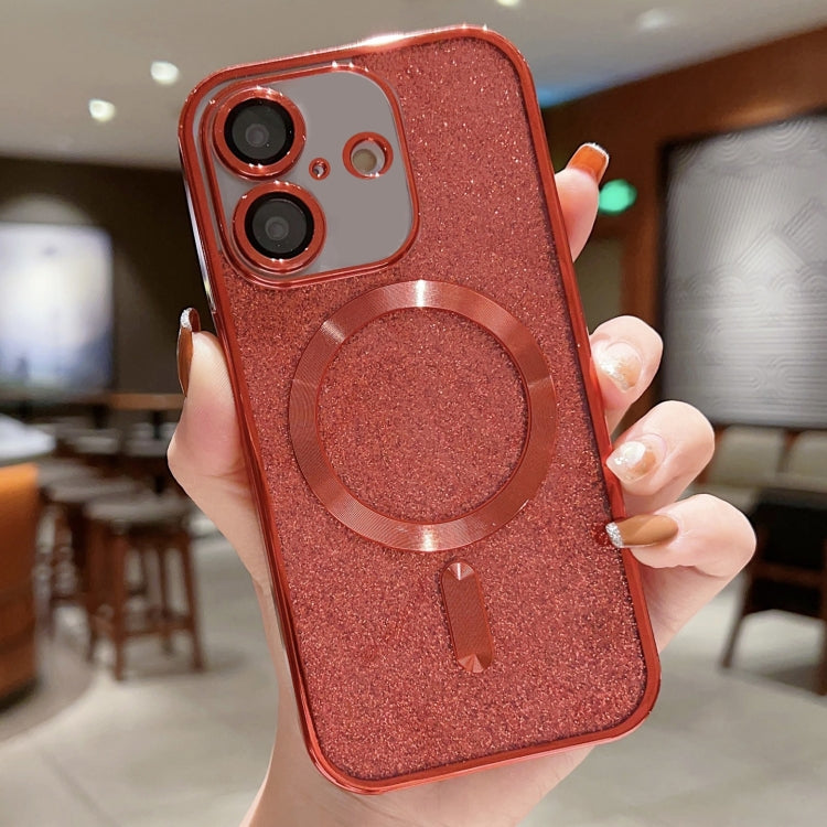 For iPhone 16 Plus Glitter Electroplating MagSafe TPU Phone Case(Red) - iPhone 16 Plus Cases by PMC Jewellery | Online Shopping South Africa | PMC Jewellery | Buy Now Pay Later Mobicred